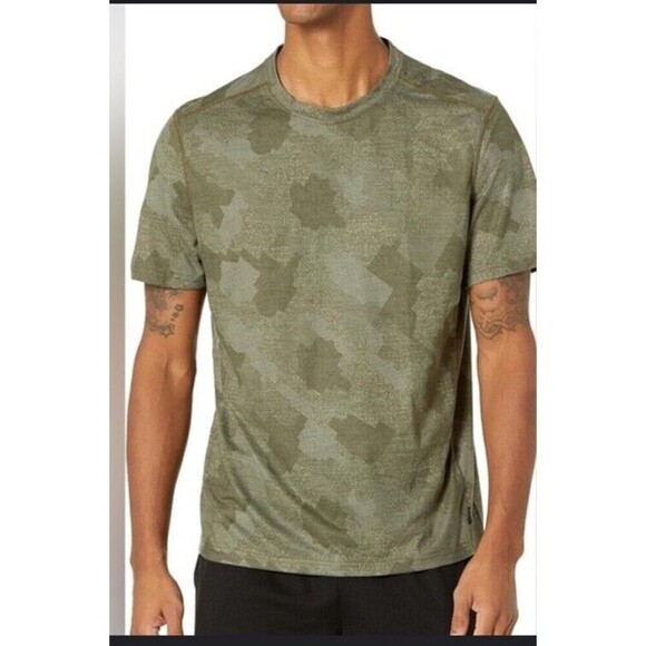 Prana Prospect Heights Graphic Tee Size S Rye Harbor Green‎ Camo Print - Picture 1 of 7
